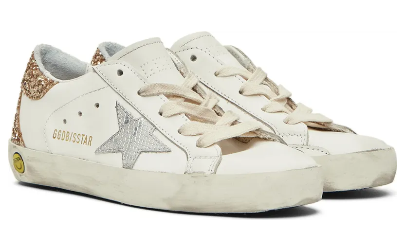 Golden Goose Kids White & Silver Super-Star Classic Sneakers (GYF00102.F002785.10358) (4)