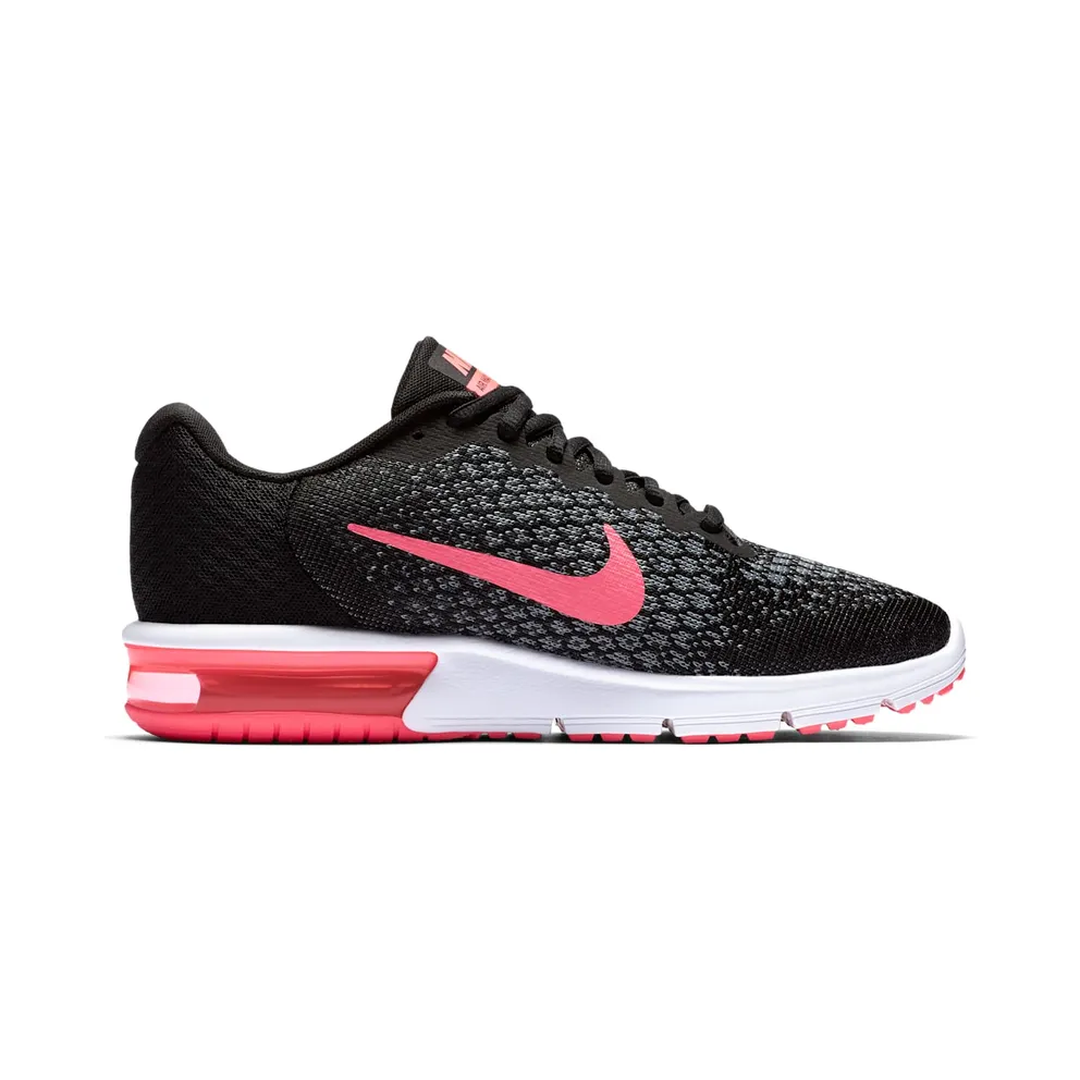 Nike Air Max Sequent 2 Black Vivid Pink (W) Black/Vivid Pink-Wolf Grey-White (852465-006)