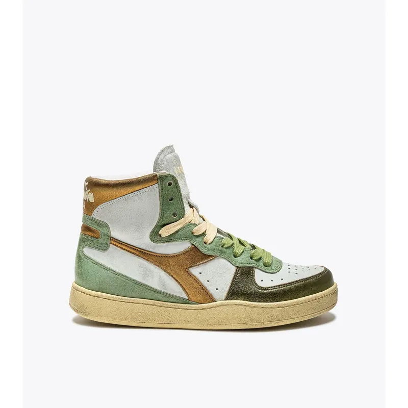 Diadora Mi Basket Metal Pigskin Used Gold White Green (201.178889 70278)