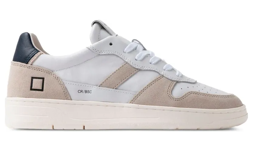 D.A.T.E. Court 2.0 leren sneakers with suede vlak – White (M431C2BAWL)