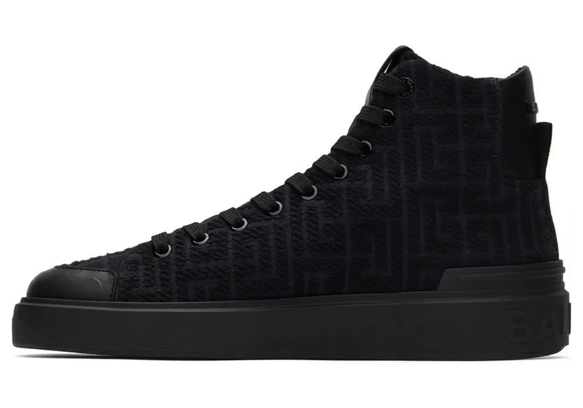 Balmain Black B-Court Sneakers (YM1VG290TJCM) (3)