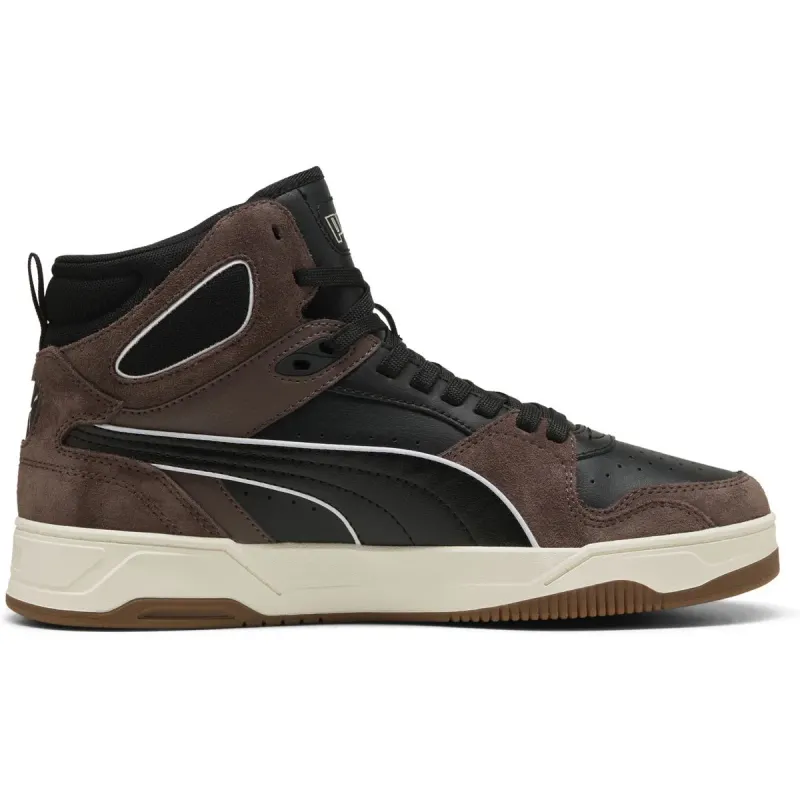 Puma RBD Break Mid Suede Sneaker 01 – cool dark gray/vapor gray/gum 42.5 für Herren, braun, Größe 44 ½ EU / 10 UK (402452)