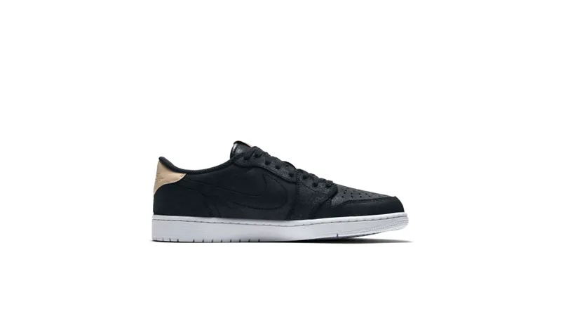 Jordan 1 Retro Low OG Black Vachetta Black/Vachetta Tan-White (905136-010)