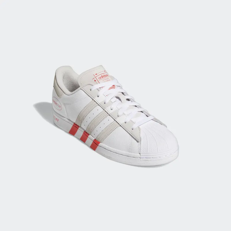 Adidas Superstar Cloud White / Grey One / Vivid Red (GY0995)