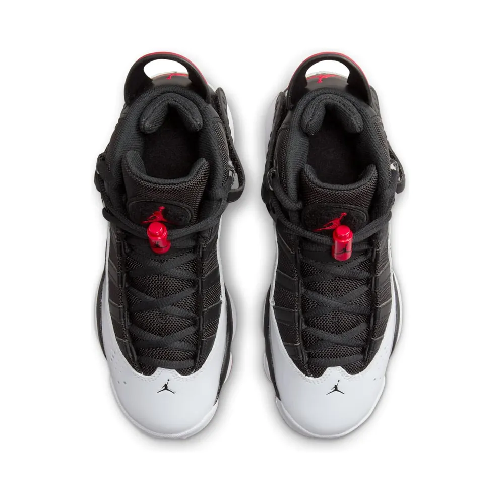 Jordan 6 Rings Black White University Red (323419-067)