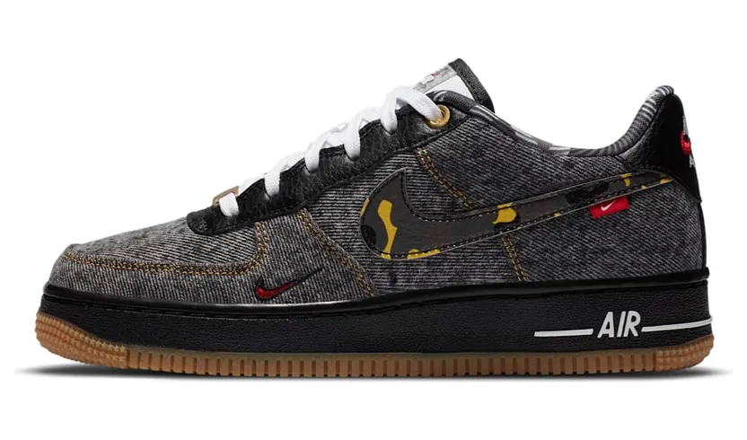 Nike Air Force 1 LV8 GS ‘Remix Black’ Black/Multi-Color/White/Metallic Gold (DB1976-001)