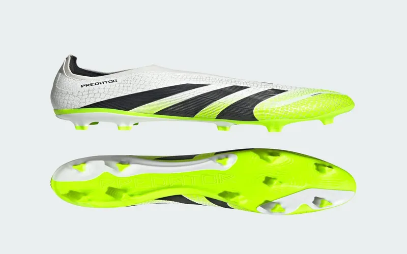 adidas Predator League Laceless FG/MG Cloud White Core Black Lucid Lemon (JI1169)