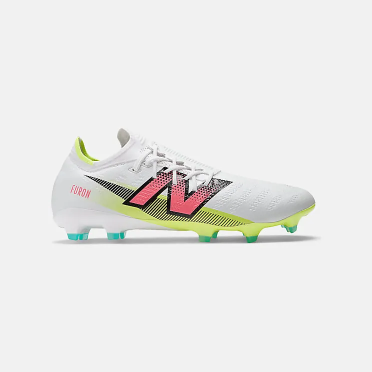 New Balance Furon Pro FG V7 White Hi-Lite Neon Pink (SF1FH75)
