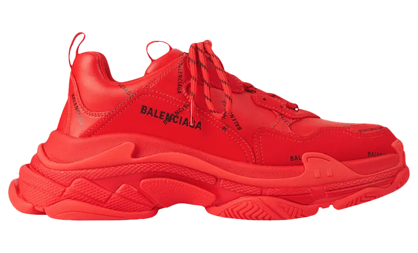 Balenciaga Triple S Allover Logo Red (W)