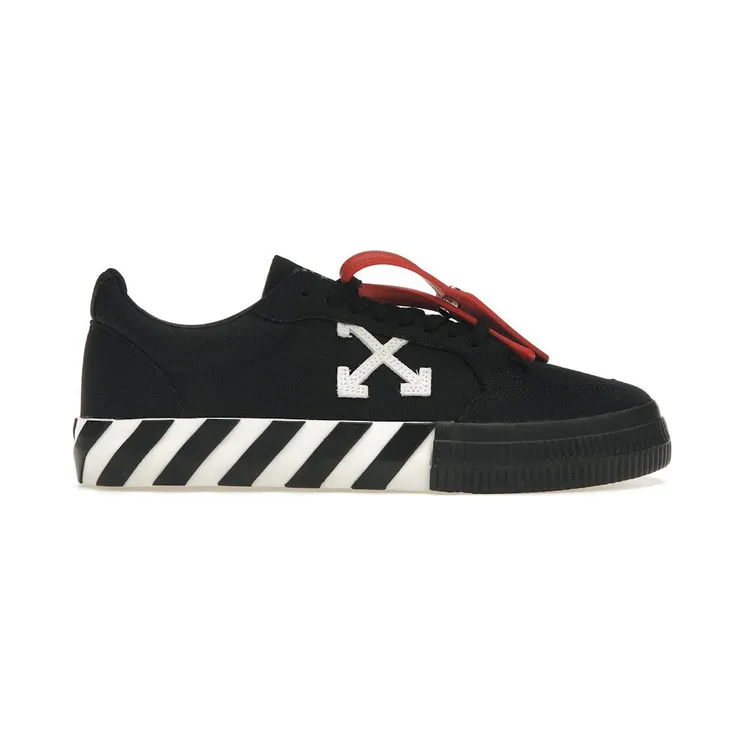 OFF-WHITE Vulcanized Low Canvas Black White (OMIA085C99FAB0061001)