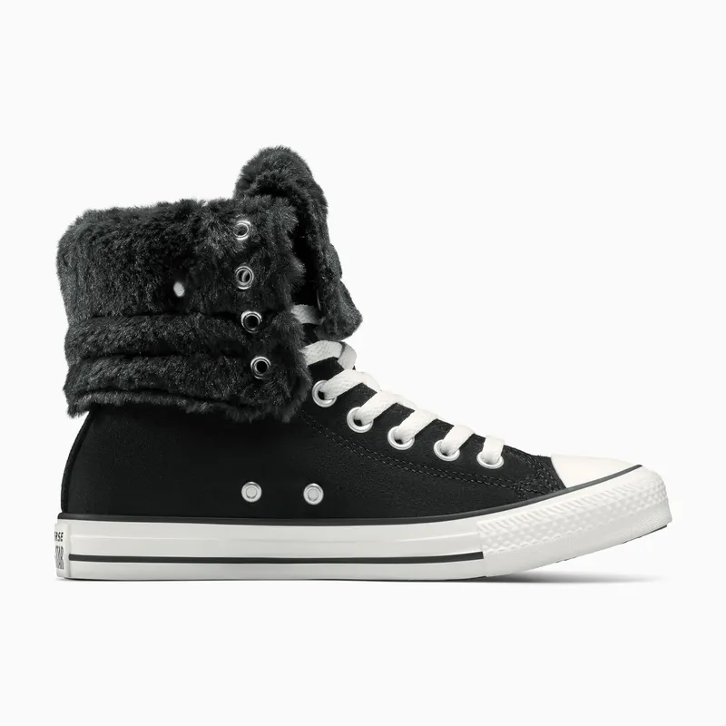 Converse Chuck Taylor All Star Fold Over Hi Black Egret (A15138C)