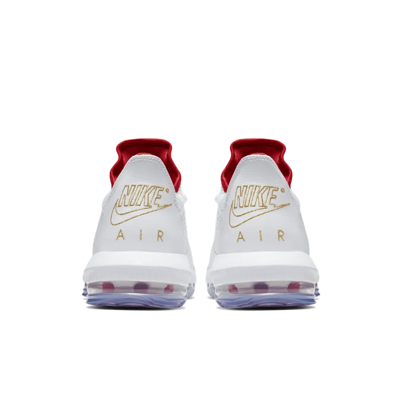 Nike LeBron 16 Low Draft Day White/Black-University Red-Metallic Gold (CI2668-100)