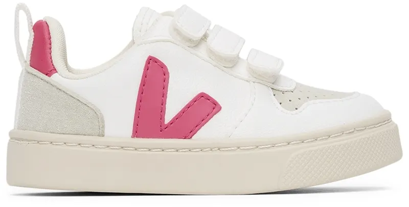 Veja Baby White & Pink Vegan V-10 Velcro (CV0702857)