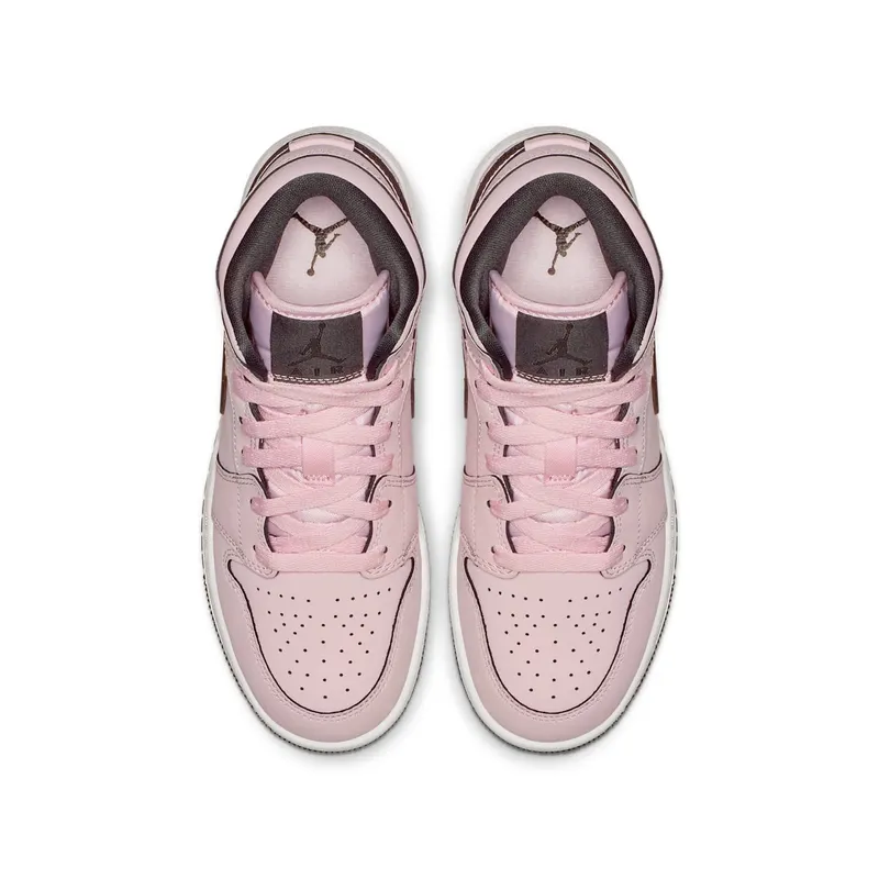 Jordan 1 Mid Pink Foam (GS) Pink Foam/Black-White (555112-601)