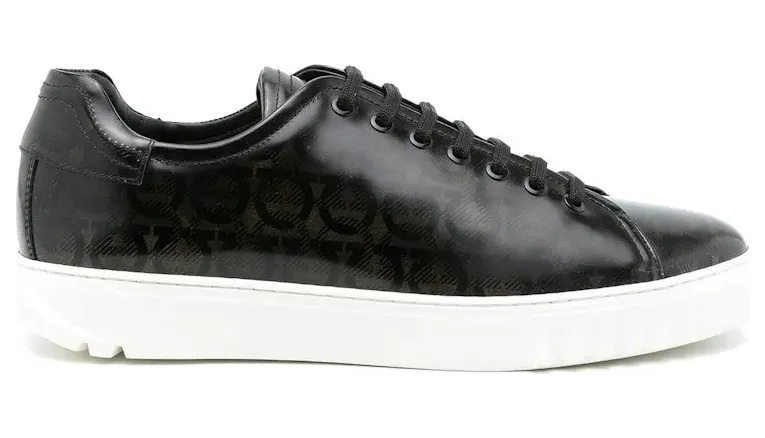Ferragamo Cube Gancini-Print Sneakers Gray (02A888749470)