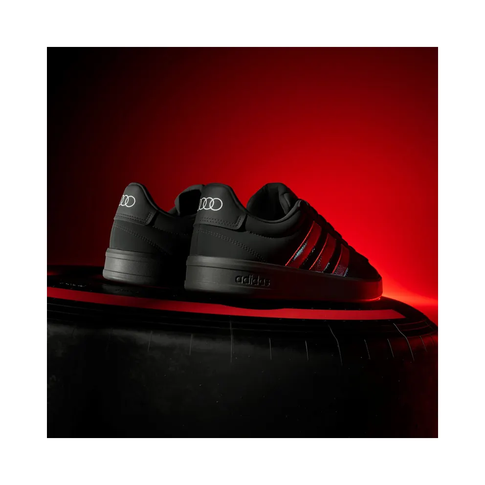 Adidas GRAND COURT 3.0 AUDI REVOLUT F1 TEAM Shoes Core Black / Glow Blue / Cloud White (KJ1288)