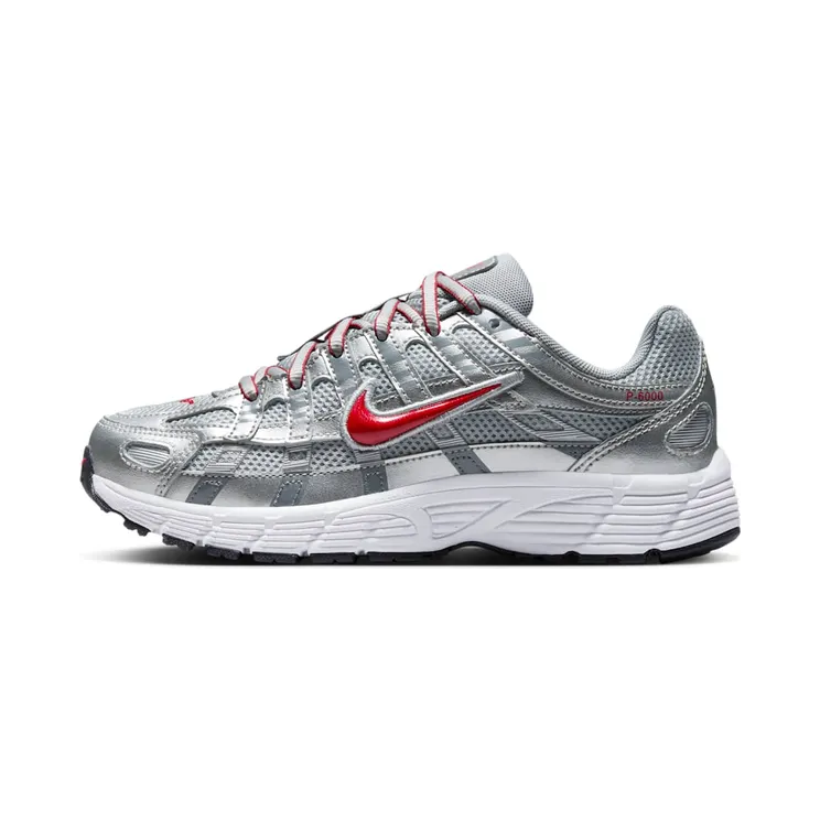 Nike P-6000 Metalic “Metallic Silver / Flat Silver / Cool Grey / Gym Red” (HV5064-002)