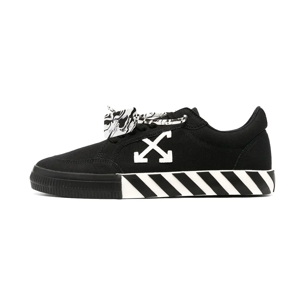 Off-White Black Canvas Vulcanized Sneakers (OMIA085R21FAB0011001)