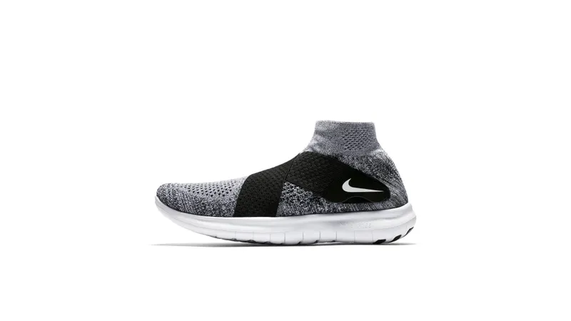Nike Free RN Motion Flyknit 2017 Black White Black/White-Pure Platinum-Wolf Grey (880845-001)
