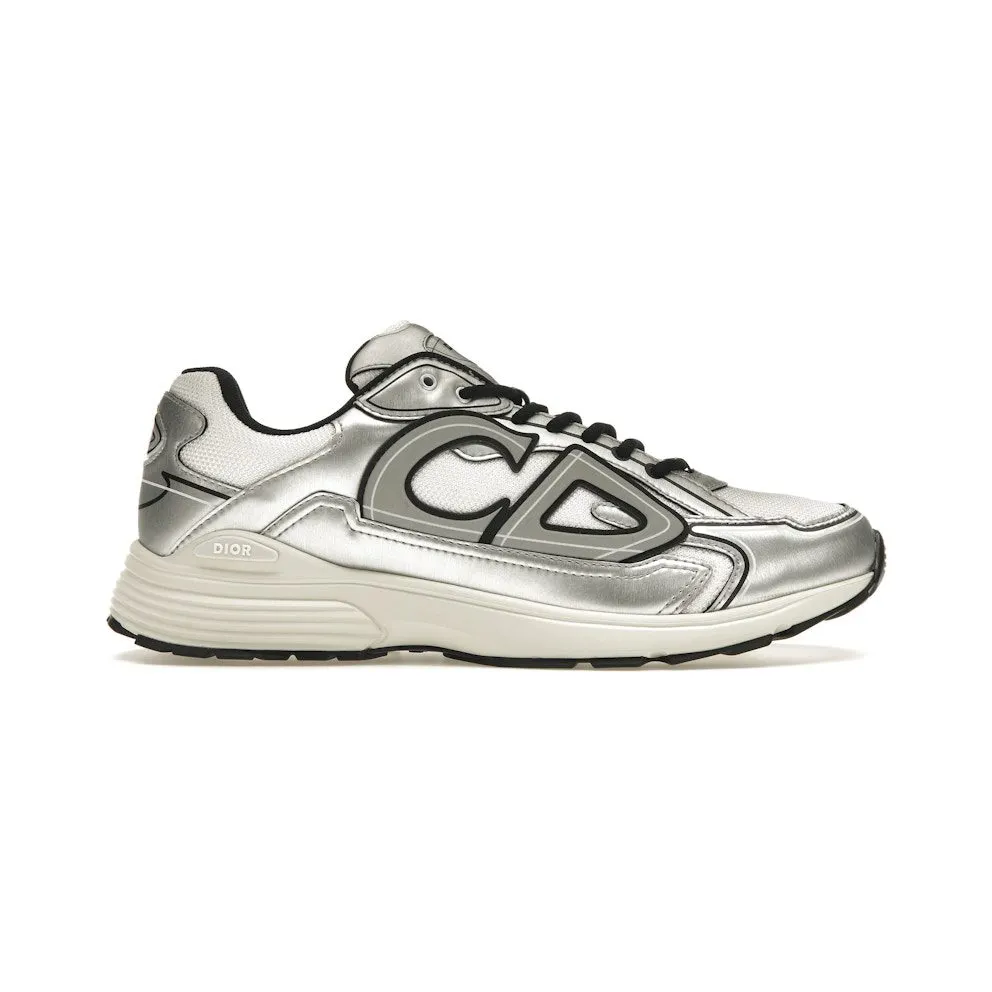 Dior B30 White Mesh Silver-Tone Metallic Calfskin (3SN279ZYG-H869)