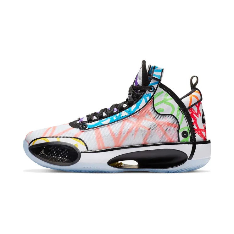 Zion Williamson x Air Jordan 34 GS ‘Noah’ White/Black/Multi-Color (DA4450-100)