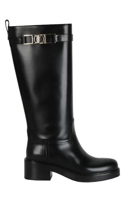 Ferragamo Rosalie Leather Boots Black (01C904-750681-1C)