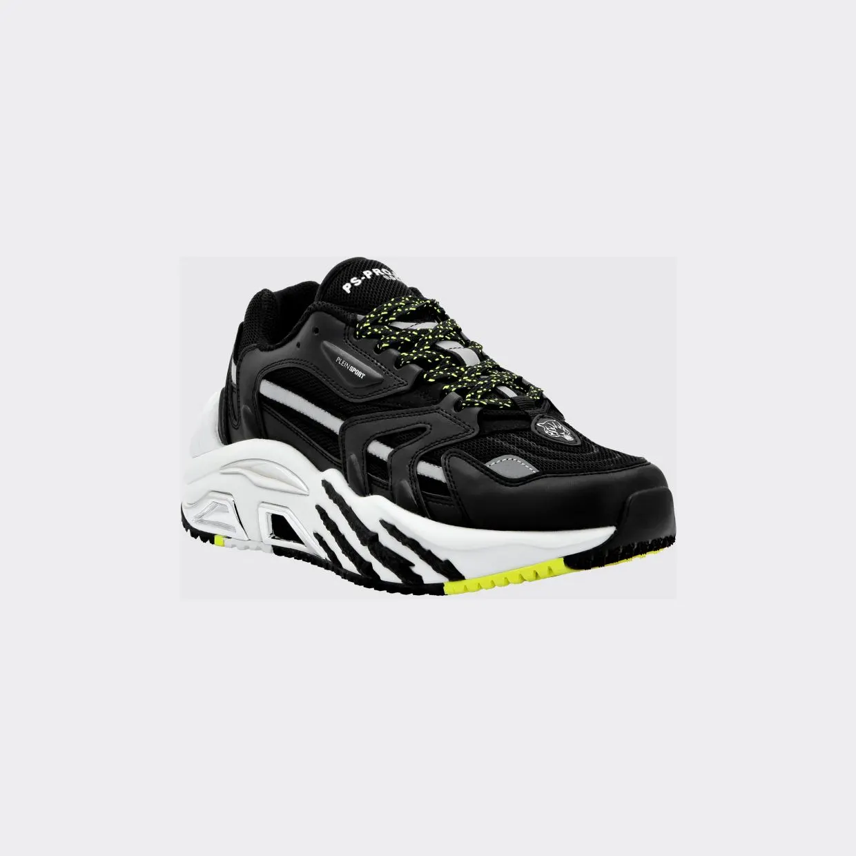 Plein Sport PS. Project Gen. X-01 Sneakers in Leather and Mesh with Bicolor Design White 1 (FABSUSC0328PTE003N0201)