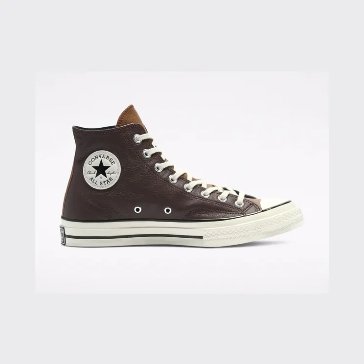 Converse Chuck 70 Leather High ‘Colorblock – Dark Root Brown’ Dark Root/Clove Brown/Egret (169582C)