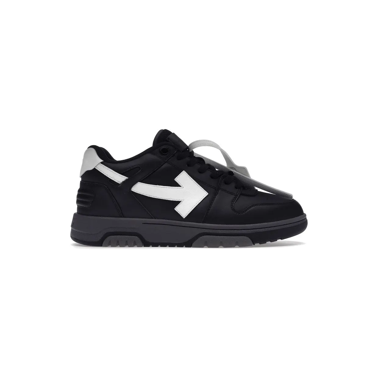 OFF-WHITE Out Of Office OOO Low Tops Black Grey White SS22 (OMIA189C99LEA0011001)
