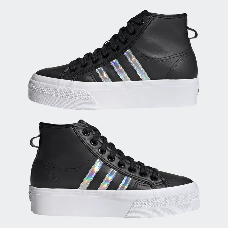 Adidas Nizza Platform Mid Core Black / Core Black / Cloud White (GW8865)