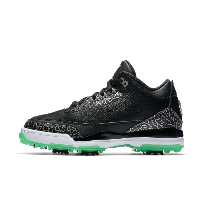 Jordan 3 Retro Golf Black Green Glow Black/Black-Green Glow (AJ3783-001)