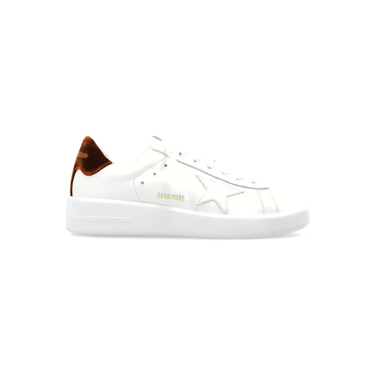 Golden Goose Purestar leren met applicatie “White” (GWF00197F008070)