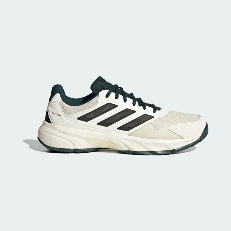 adidas Courtjam Control 3 Tennis “Off White / Silver Metallic / Aurora Ivy” (JH5135)