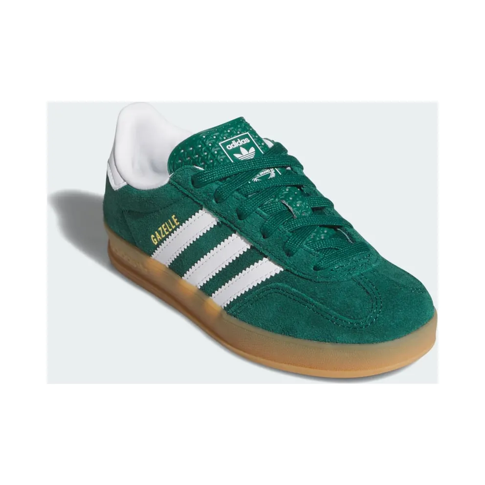 Adidas GAZELLE INDOOR Shoes Collegiate Green / Cloud White / Gum (IH9134)