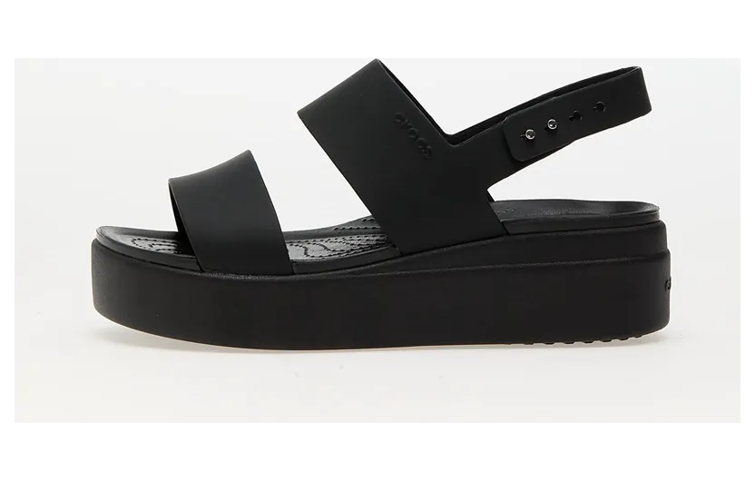 Crocs Brooklyn Low Wedge Sandal Triple Black
