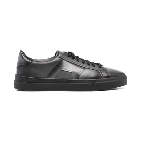 Santoni Loafers met dubbele gesp “Black” (MBGT22018NEORGON)