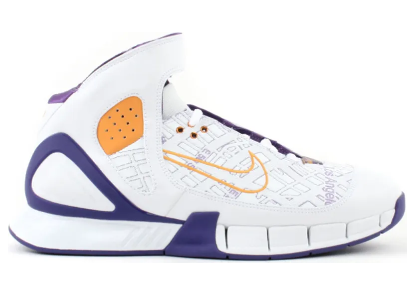 Nike Air Zoom Huarache 2K5 Laser KB ‘LA Map’ Wht/Wht-Var-Purple-Canyon Gold (314165-111)