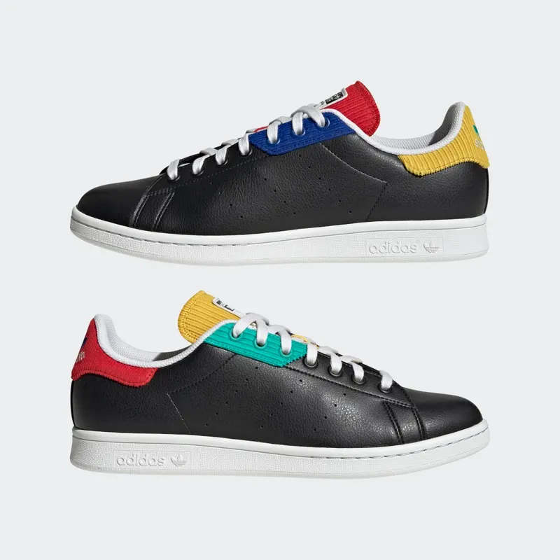 adidas Stan Smith Core Black / Crystal White / Royal Blue (H00328)
