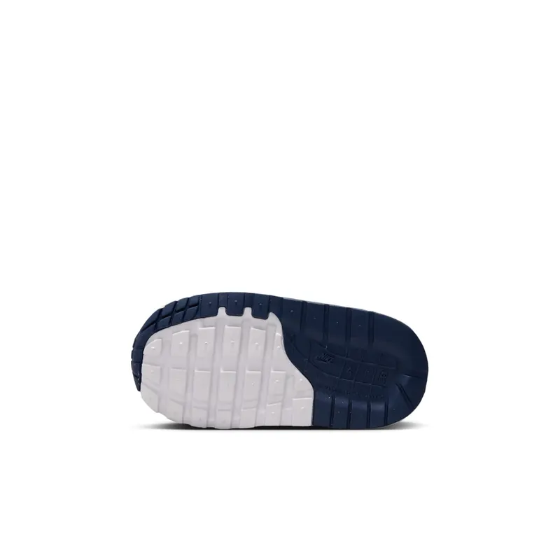 Nike Air Max 1 EasyOn Infant “White Bronzine Midnight Navy Light Orewood Brown (I)” (DZ3309-103)