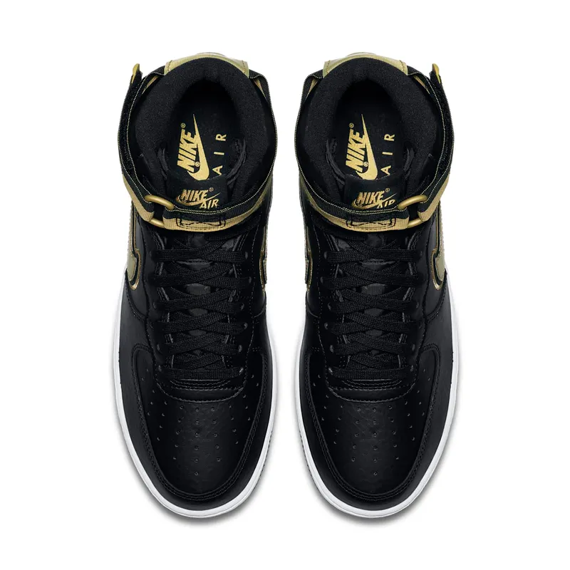 Nike Air Force 1 High NBA Black Metallic Gold Black/White-Metallic Gold (AV3938-001)