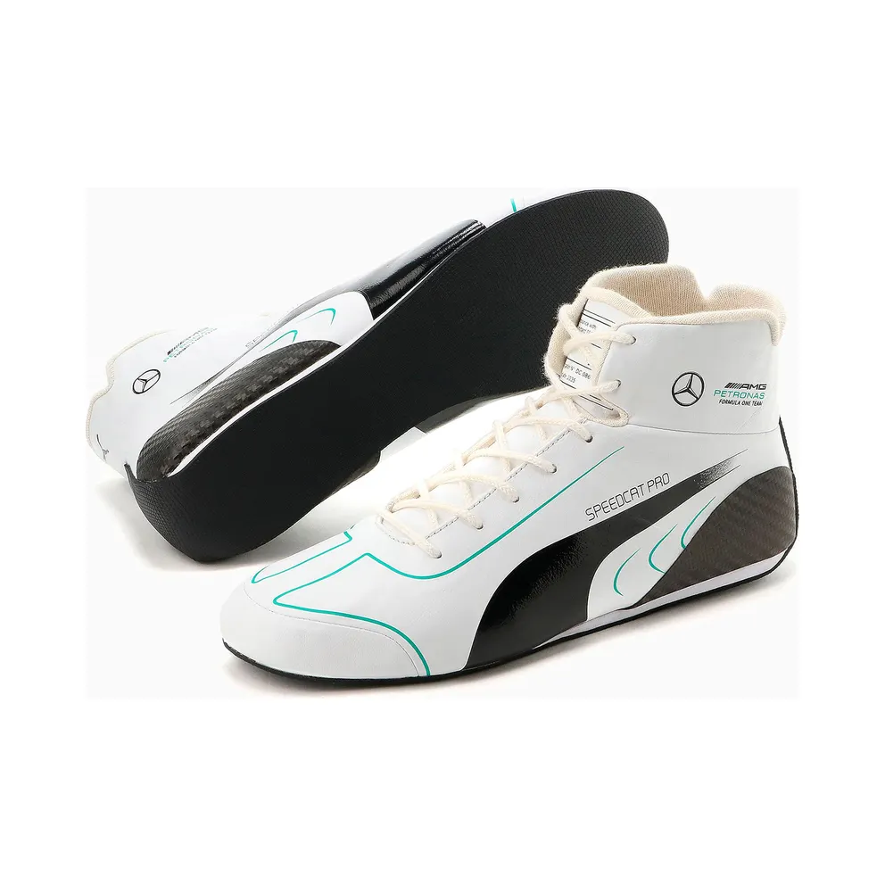 Puma Mercedes F1 Speedcat Pro Replica Motorsport Shoes White/Green/Black (307152-01)