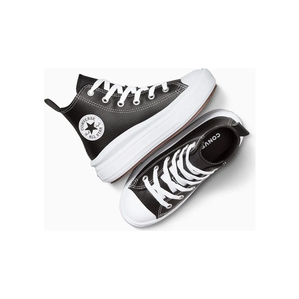 Converse Chuck Taylor All Star Move Platform Leather Black/Black/White (A02067C)