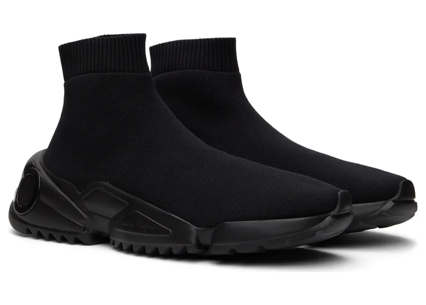 Salvatore Ferragamo Black Sock Sneakers (737231 02C647001) (4)
