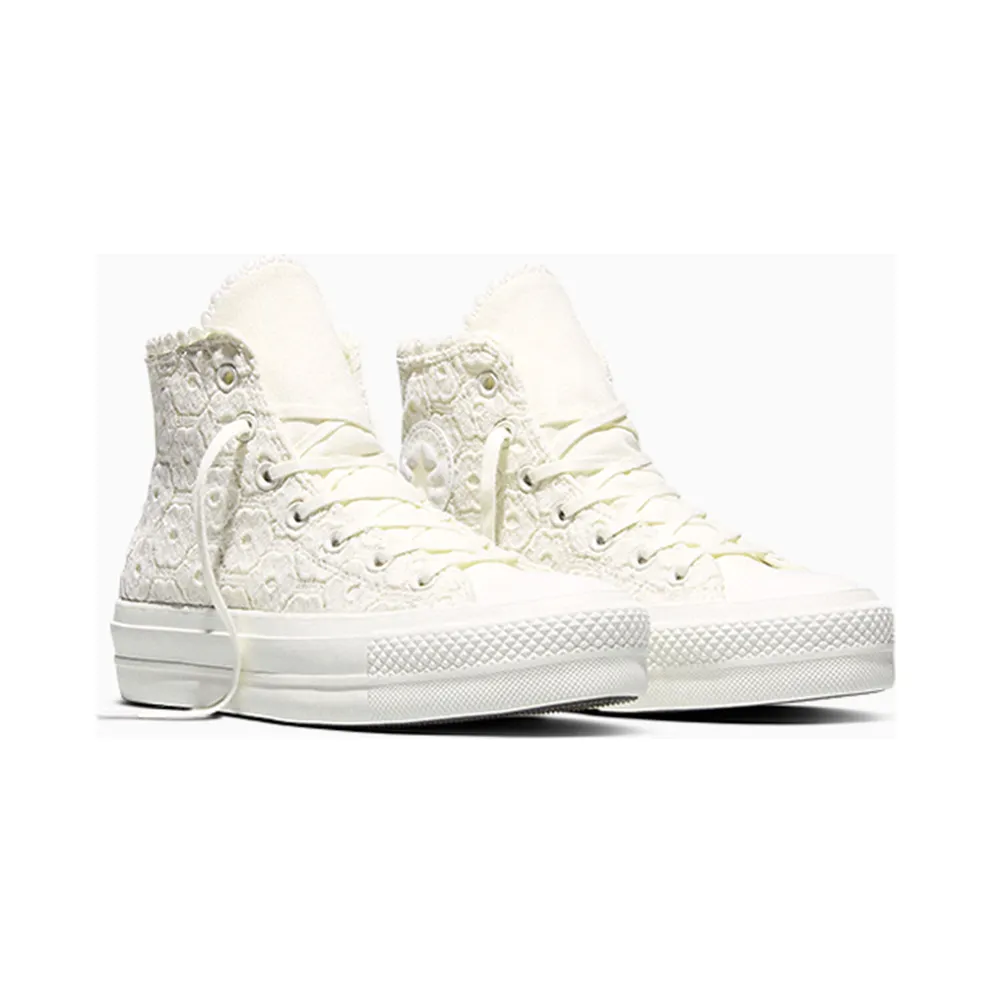 Converse Chuck Taylor All Star Lift Egret/ Egret/ Vintage White “Crochet” (A18888C)