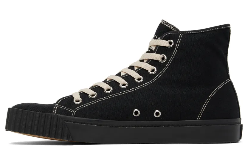 Maison Margiela White Canvas High-Top Sneakers (S57WS0440 P4291) (3)