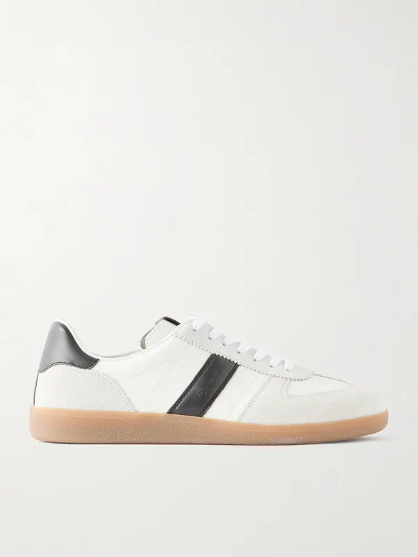 Tom Ford Archer Suede and Leather White (J1584-LCL457N)