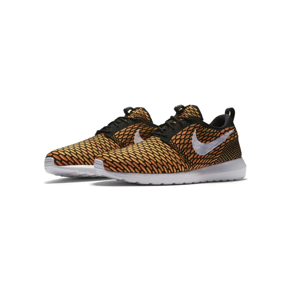 Nike Roshe Nm Flyknit Black/White-Total Orange-Volt Black/White-Total Orange-Volt (677243-018)