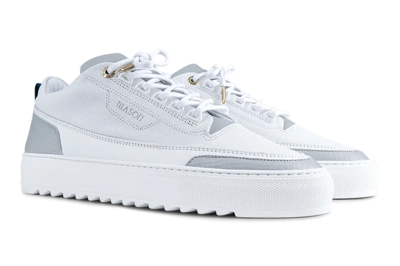 Mason Garments Firenze Leather / Stampato White / Grey (SS20-23B)
