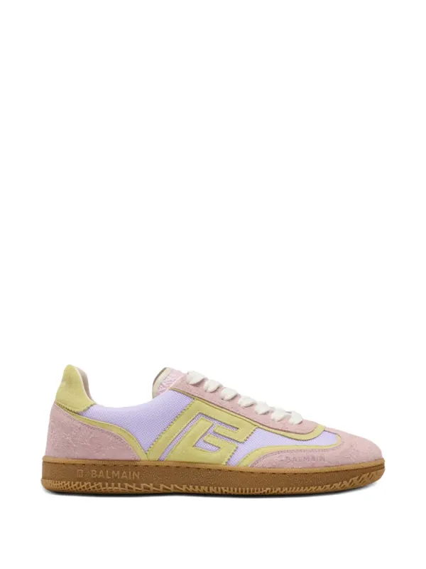 Balmain Swan aus Wildleder und Mesh – Pink (GN0VI769TECH)