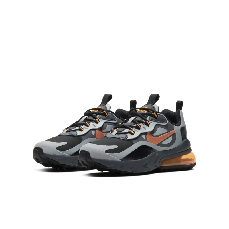 Nike Air Max 270 React Winter “Black / Wolf Grey / Dark Grey / Total Orange” (BQ4760-001)